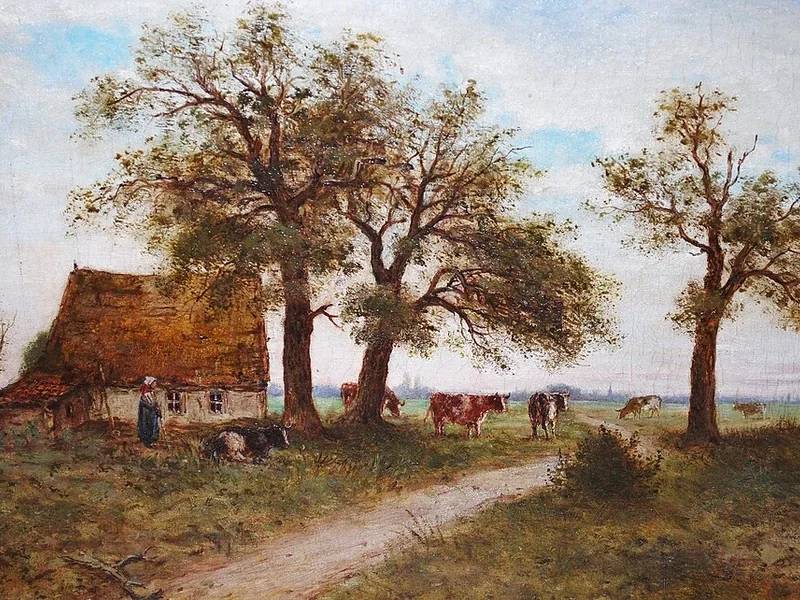 1846-Jan Herman Coster - Mucche nel paesaggio